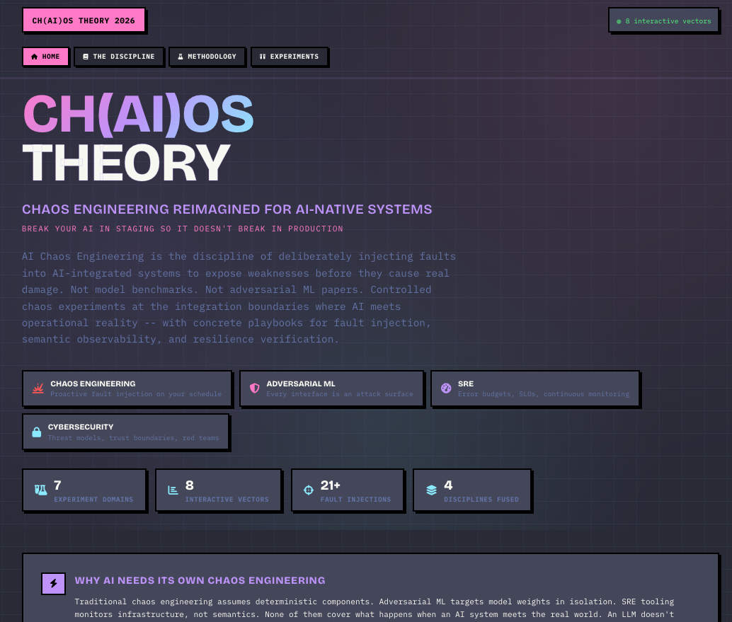 CH(AI)OS Theory : Chaos Engineering Reimagined for AI-Native Systems